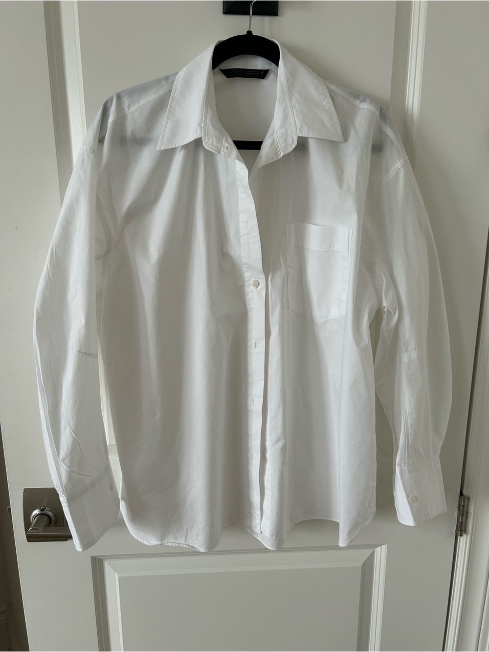 Zara White Poplin Dress Shirt